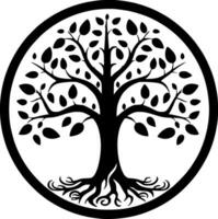 Tree, Minimalist and Simple Silhouette - Vector illustration