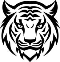 tigre, negro y blanco vector ilustración