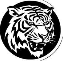 Tiger, Black and White Vector illustration