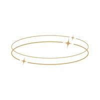 Simple modern aesthetic line elements Modern geometric linear frame with sparkling stars. vector