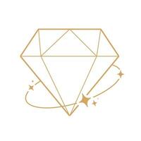 Simple modern aesthetic line elements Modern geometric linear frame with sparkling stars. vector