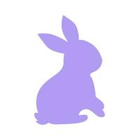 Silhouette of the Easter Bunny in various poses. Easter egg festival greeting card decorative elements vector