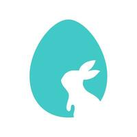 Conejo silueta en Pascua de Resurrección huevo antecedentes saludo tarjeta decorativo elementos vector