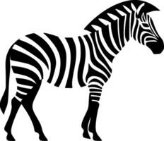 Zebra, Black and White Vector illustration