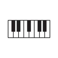 piano icon vector template