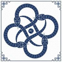Happy Chinese new year 2025 Zodiac sign, year of the Snake vector