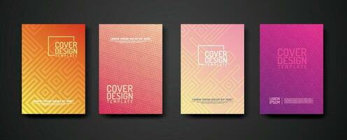 set cover Design template  with geometric lines textured pattern background and dynamic gradation color vector