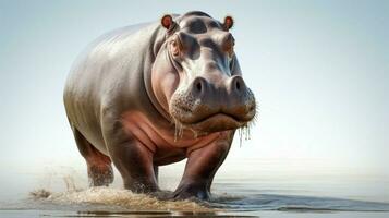 AI generated Hippopotamus high quality background photo