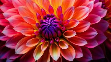 AI generated vibrant dahlia blossom a gift of nature beauty in macro photo