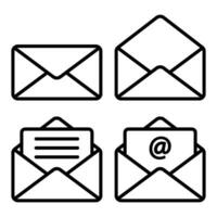 envelope icon for graphic and web design vector