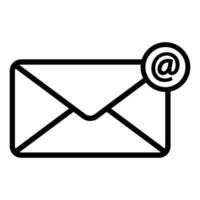 envelope icon for graphic and web design vector