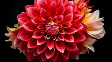 AI generated vibrant petals of a single dahlia beauty in nature bouquet photo