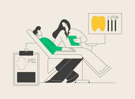 Dental treatment abstract concept vector illustration.