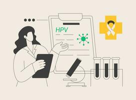 riesgo factores para hpv resumen concepto vector ilustración.