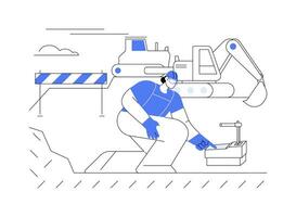 Geotechnical site investigation abstract concept vector illustration.