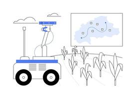 Phenotyping robots isolated cartoon vector illustrations.