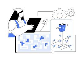 Compaction profile sensing isolated cartoon vector illustrations.