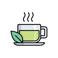 té icono vector diseño modelo sencillo y limpiar