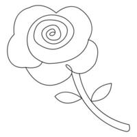 Continous Beautiful rose flowers single line drawing vector art