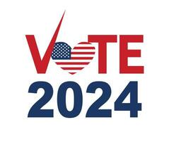 2024 Presidential election day in USA, november 5, card design. Vote for your future vector