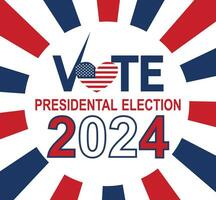 2024 Presidential election day in USA, november 5, card design. Vote for your future vector