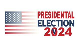 2024 Presidential election day in USA, november 5, card design. Vote for your future vector
