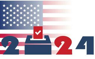 2024 Presidential election day in USA, november 5, card design. Vote for your future vector