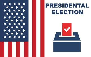 2024 Presidential election day in USA, november 5, card design. Vote for your future vector