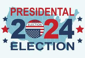 2024 Presidential election day in USA, november 5, card design. Vote for your future vector