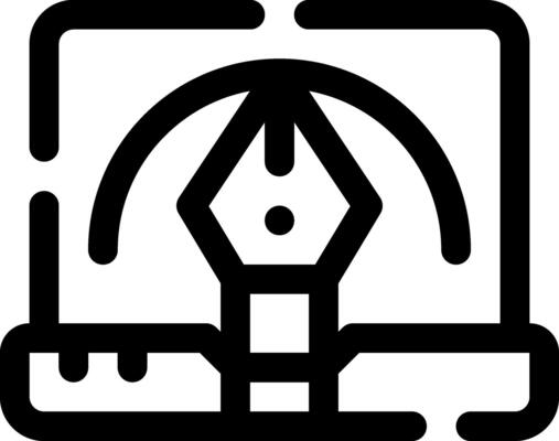 this icon or logo artist icon or other where it explaints the equipment or things related to or that must be owned by a painter or design application software or other and be used for web