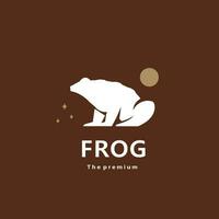 animal frog natural logo vector icon silhouette retro hipster