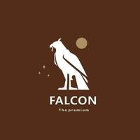 animal falcon natural logo vector icon silhouette retro hipster