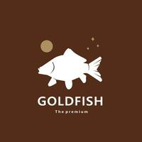 animal goldfish natural logo vector icon silhouette retro hipster