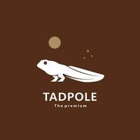 animal tadpole natural logo vector icon silhouette retro hipster