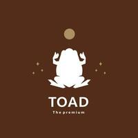 animal toad natural logo vector icon silhouette retro hipster