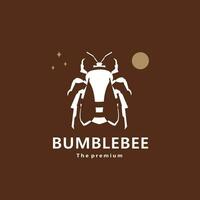 animal bumblebee natural logo vector icon silhouette retro hipster