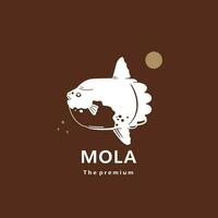 animal mola natural logo vector icon silhouette retro hipster