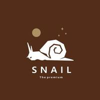 animal snail natural logo vector icon silhouette retro hipster