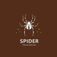 animal spider natural logo vector icon silhouette retro hipster