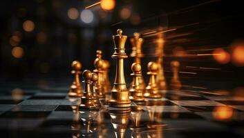 AI generated Chess concept of business ideas and competition and strategy ideas concep photo