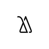 a triangle with the letters s and a black triangle vector