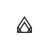 a black and white logo with a triangle vector