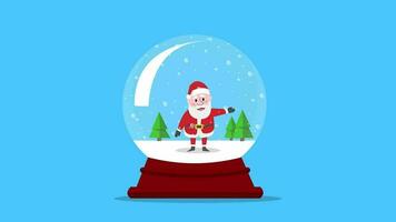 Santa claus Wellen im Schnee Globus video