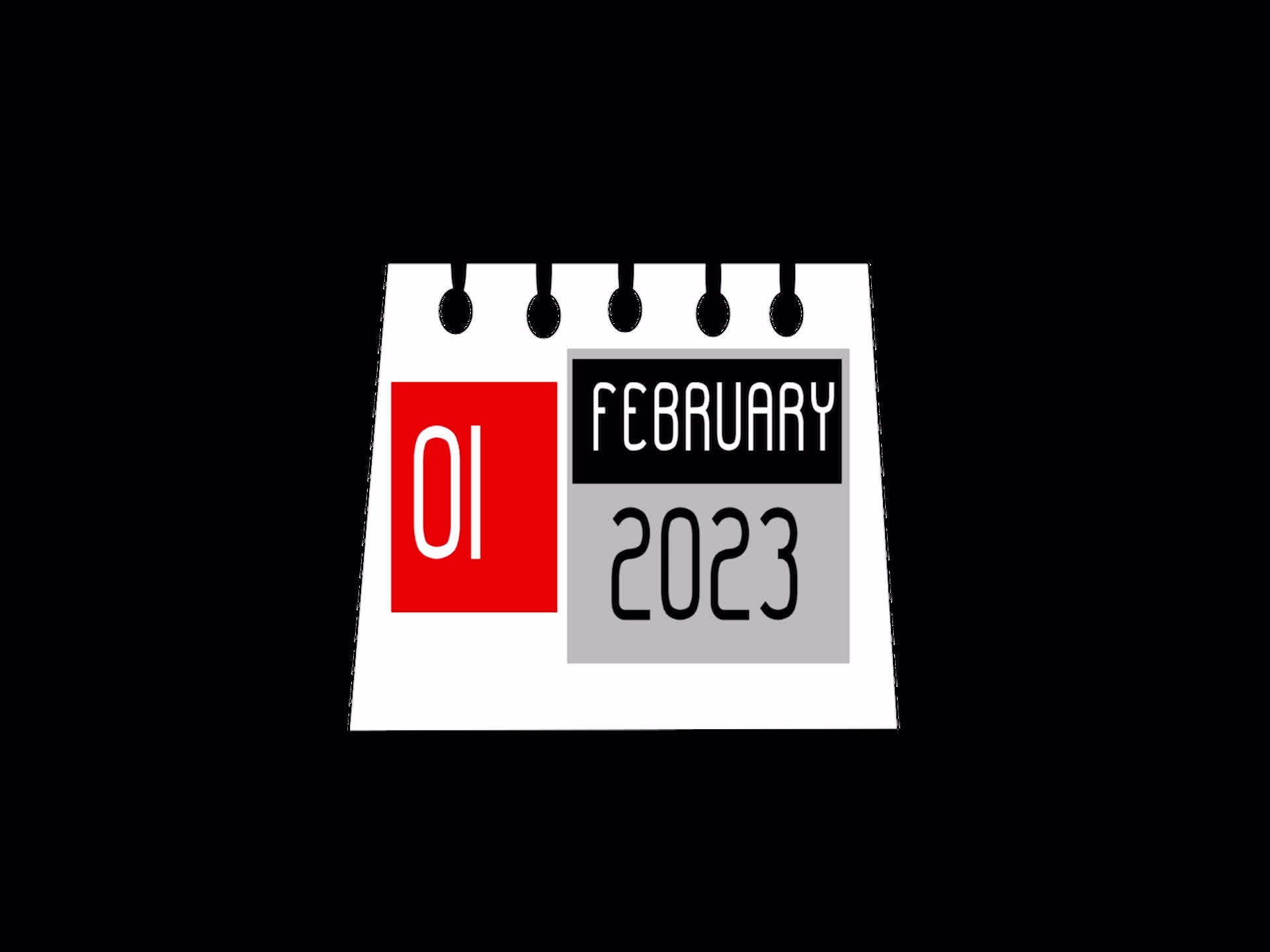Calendar Countdown from January 2023 to 2024 36232408 Stock Video at