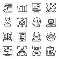 Pack of Robotics Line Vector Icons