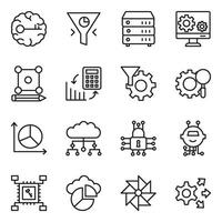 Business Technology Line Vector Icons