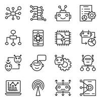 Data Science Line Vector Icons