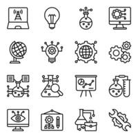 Stem Elements Line Vector Icons