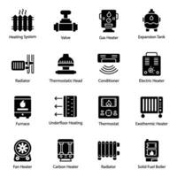 Water Heater Glyph Vector Icons