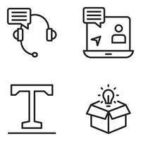 Pack of Client Services Line Icons vector